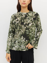 L/S Fancy T (Gypsy Flora Crepe) Seagrass