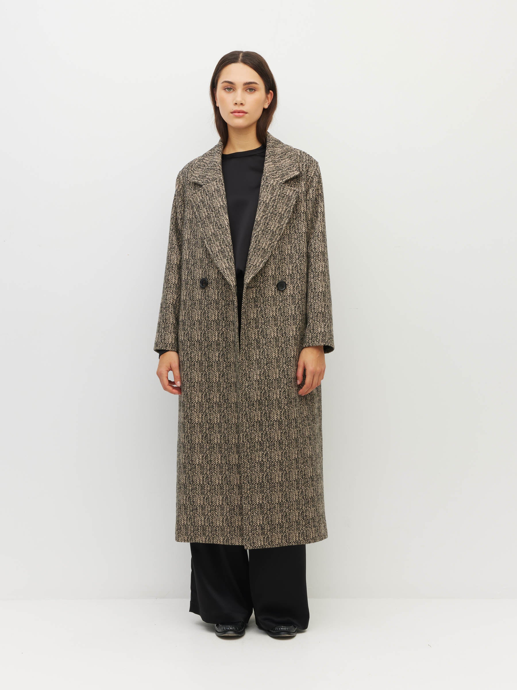 Cassia Coat (Herringbone Wool Blend) Sketch – Juliette Hogan