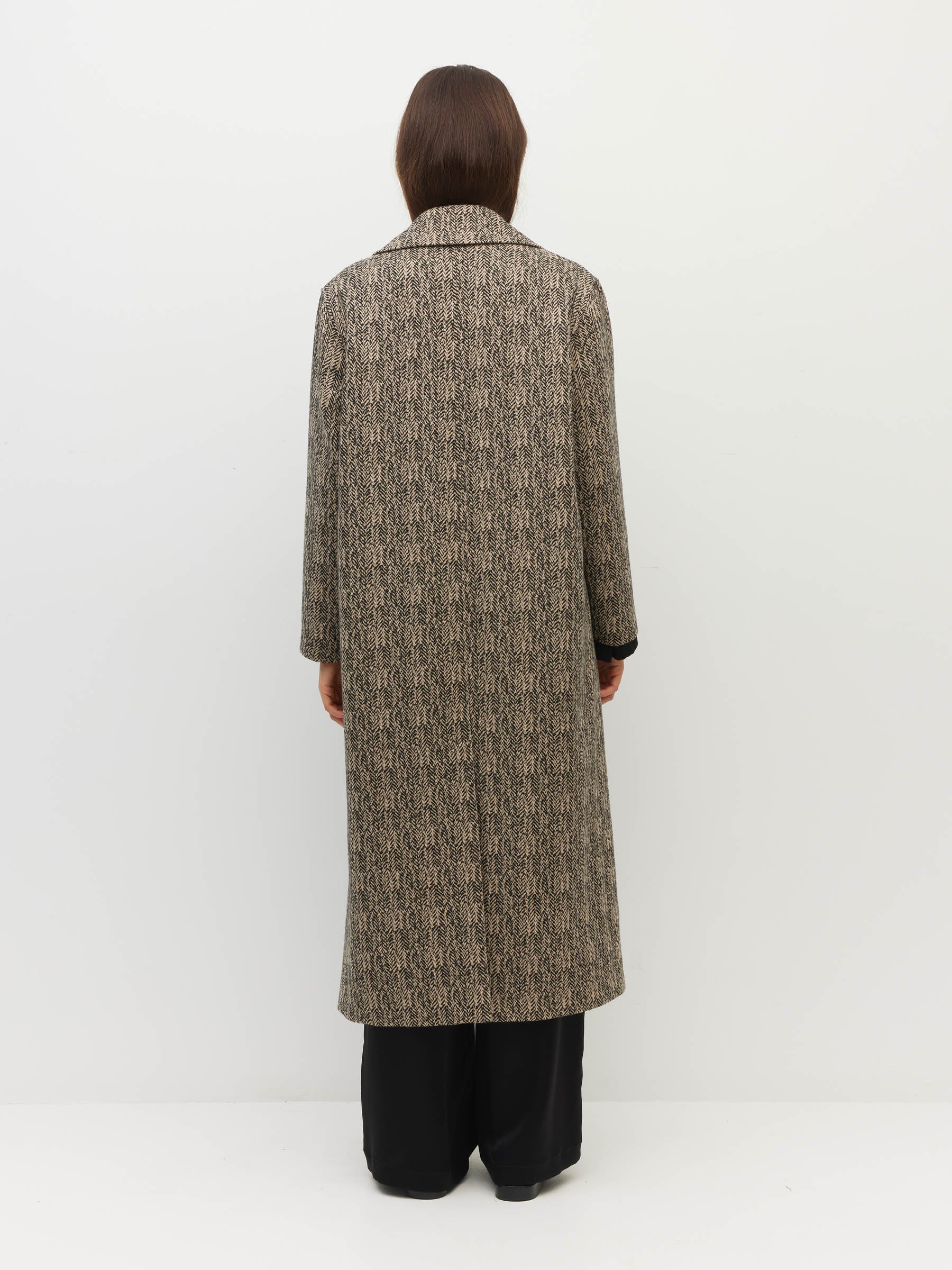 Cassia Coat (Herringbone Wool Blend) Sketch – Juliette Hogan