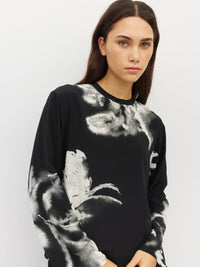 L/S Fancy T (Inkflower Silk CDC) Carbon