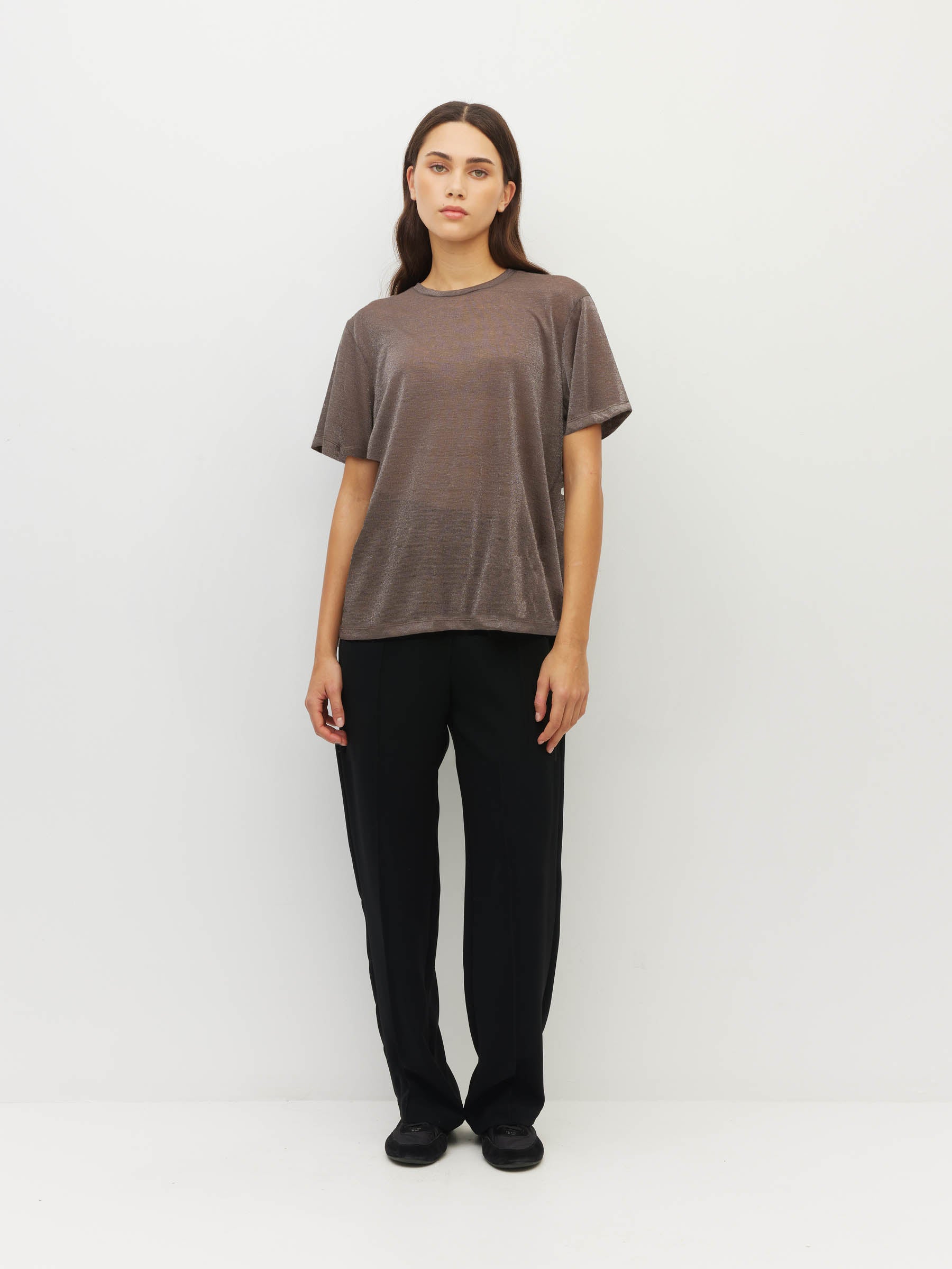 Relaxed T (Linen Lurex) Dark Pewter