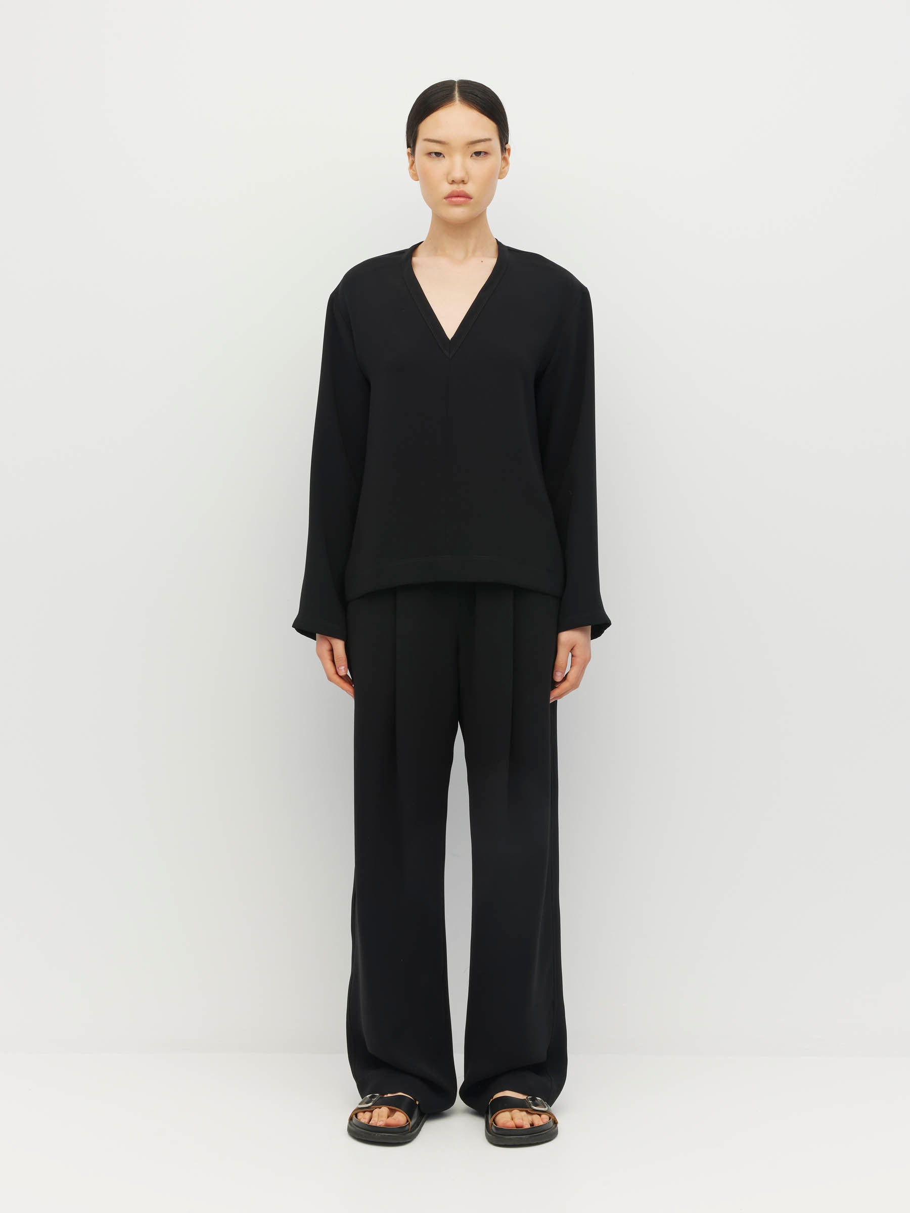 L/S Yvette T (Luxe Suiting) Black