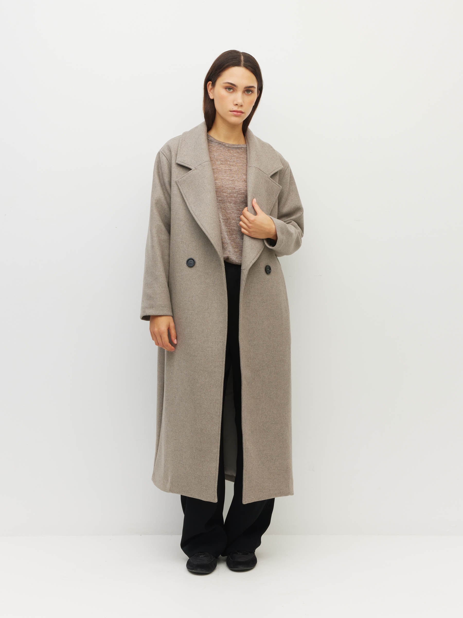 Cassia Coat (Luxe Wool) Oat Marle – Juliette Hogan