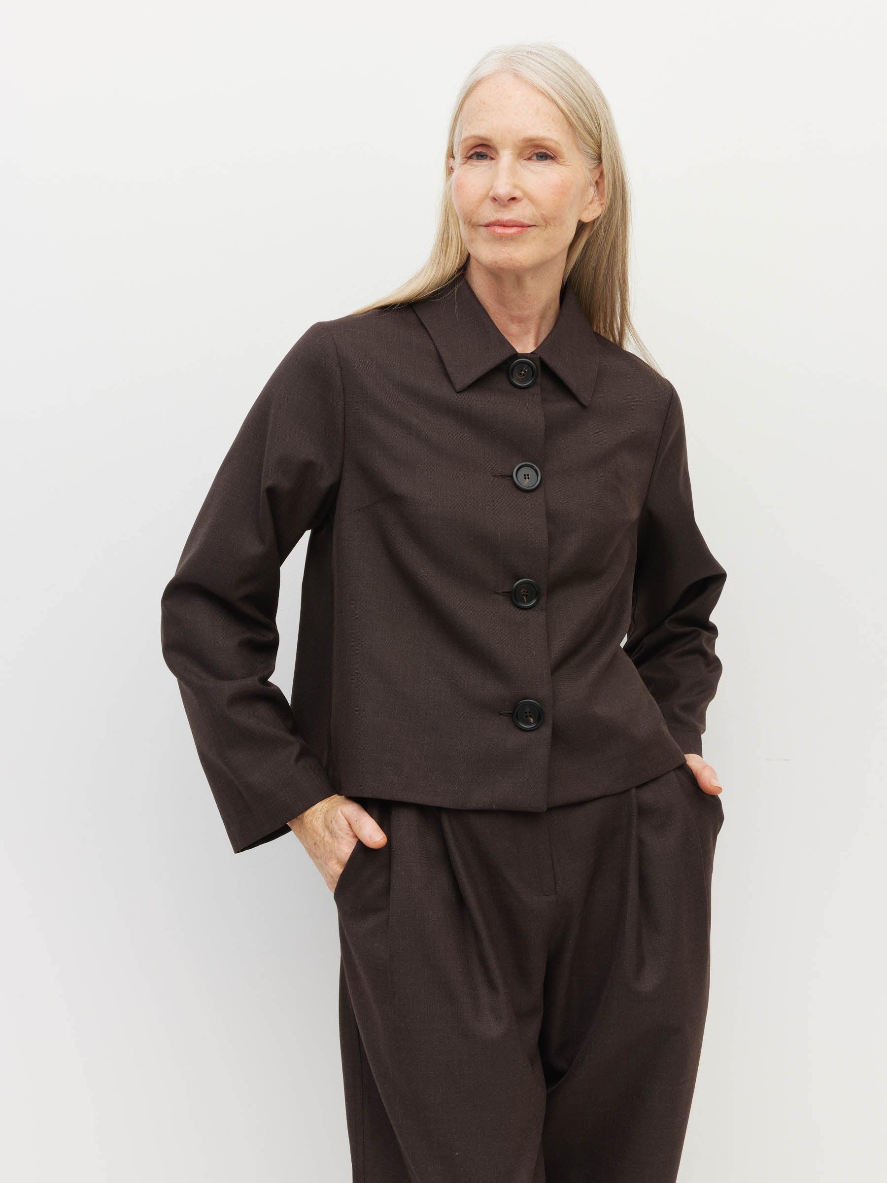 Raf Jacket (Melange Suiting) Bitter Chocolate