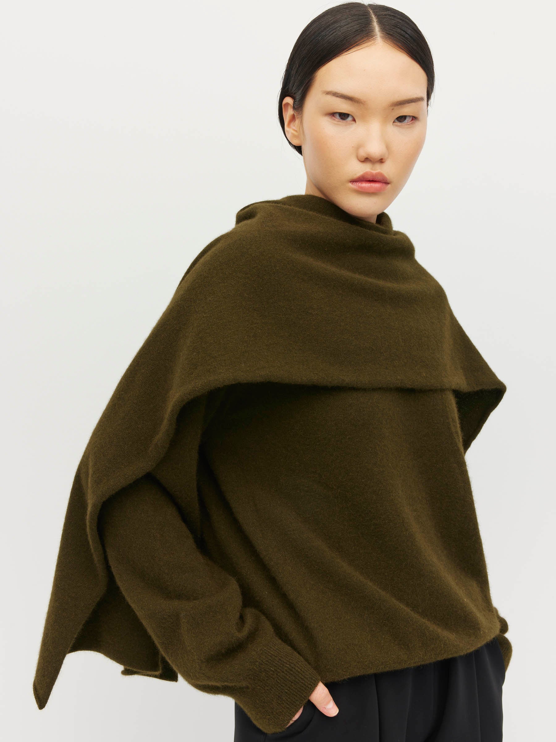 Drape Scarf (Perino Knit) Forest