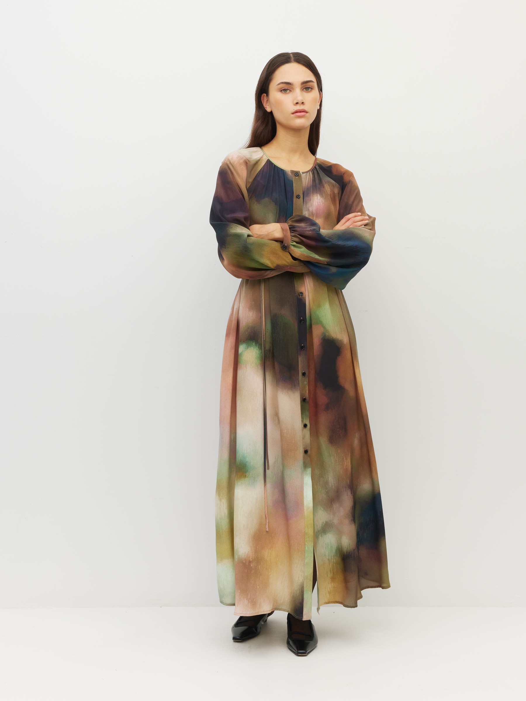 Tuscany Dress (Solara Grand Silk CDC) Golden Hour