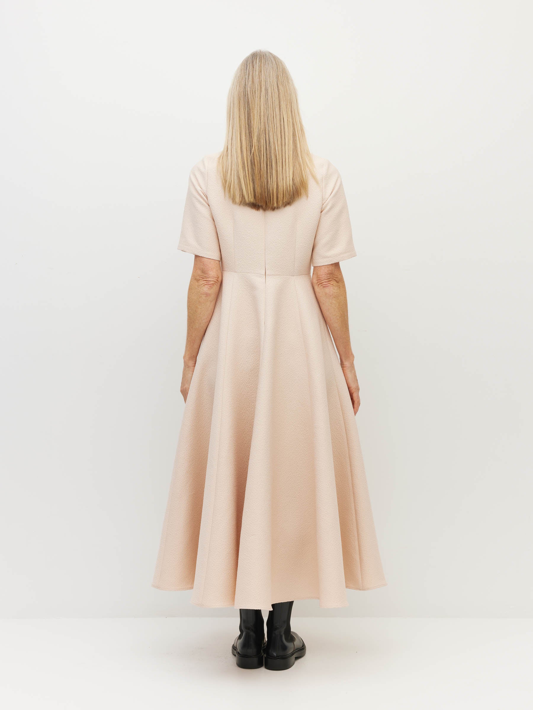 Hudson Dress (Textured Brocade) Blush