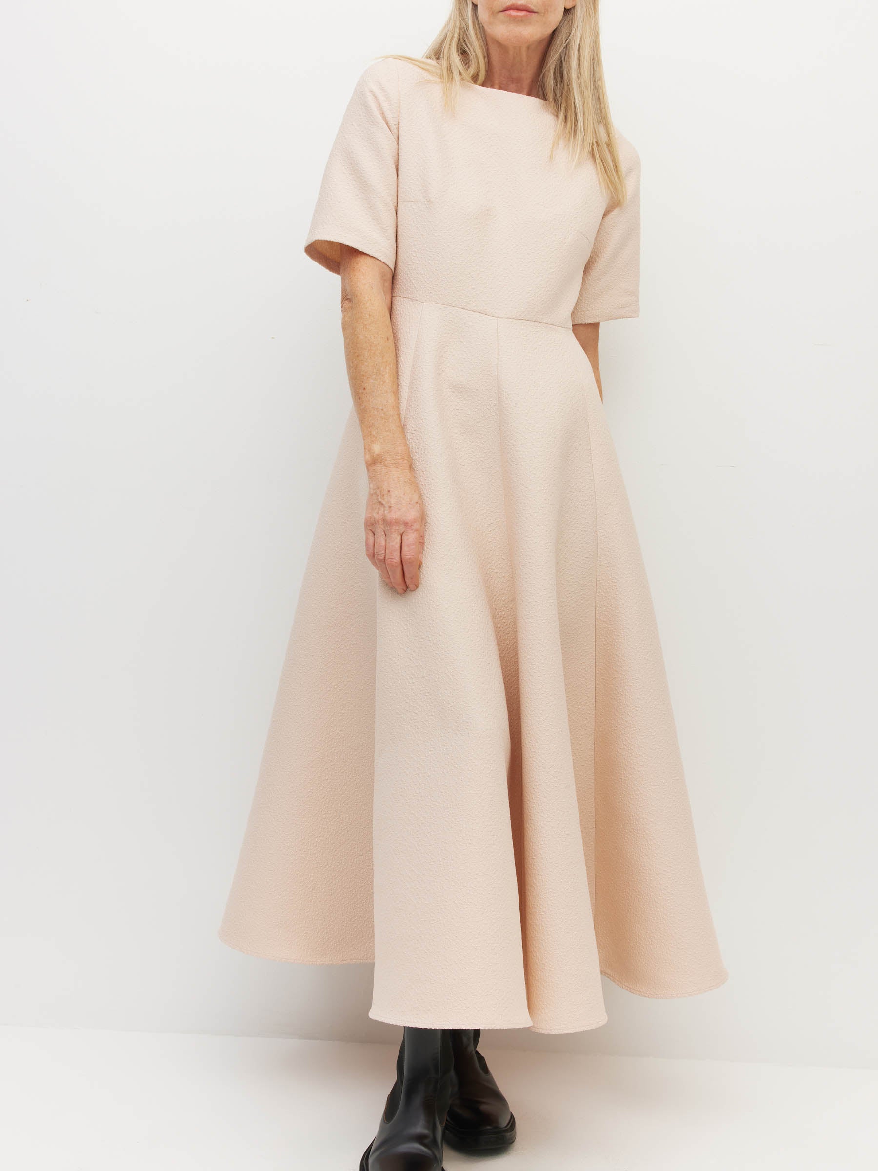 Hudson Dress (Textured Brocade) Blush