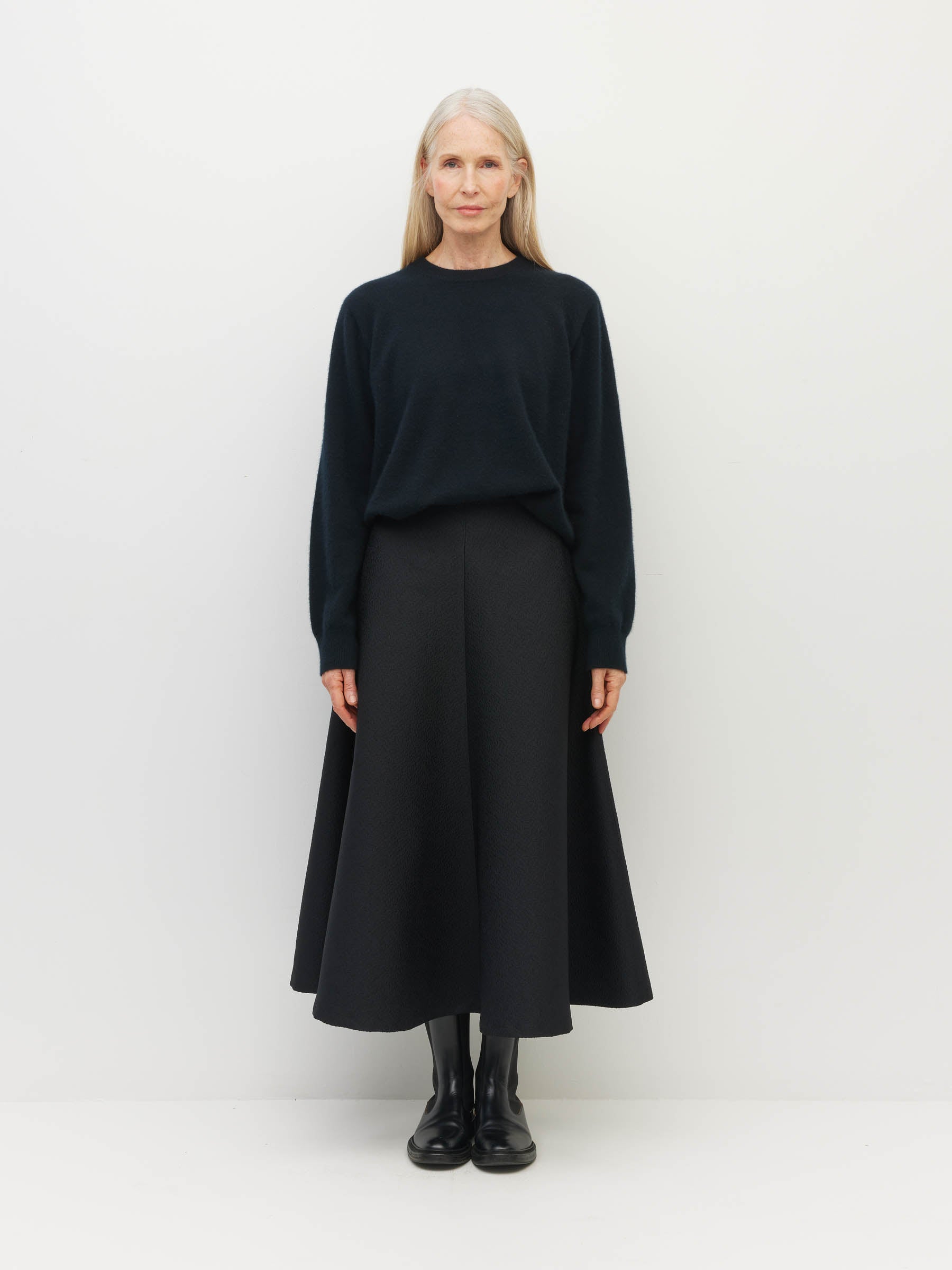 Jazz Skirt (Textured Brocade) Black