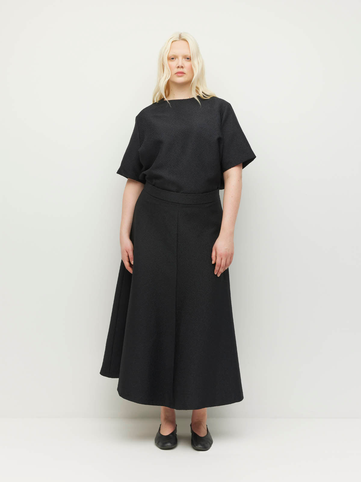 Jazz Skirt (Textured Brocade) Black