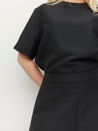 Jazz Skirt (Textured Brocade) Black