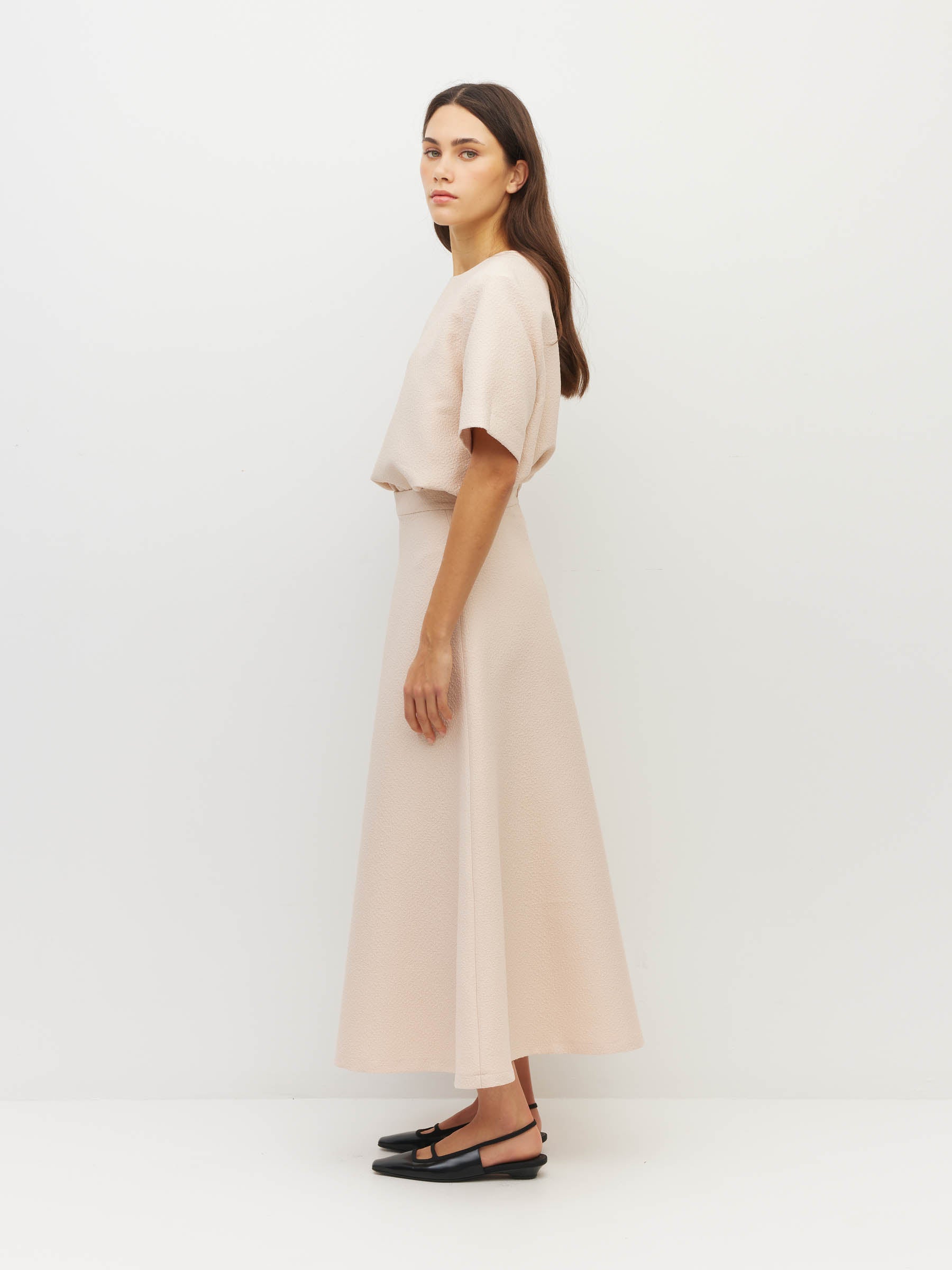 Jazz Skirt (Textured Brocade) Blush