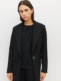 Mantelina Coat (Tech Twill Suiting) Black