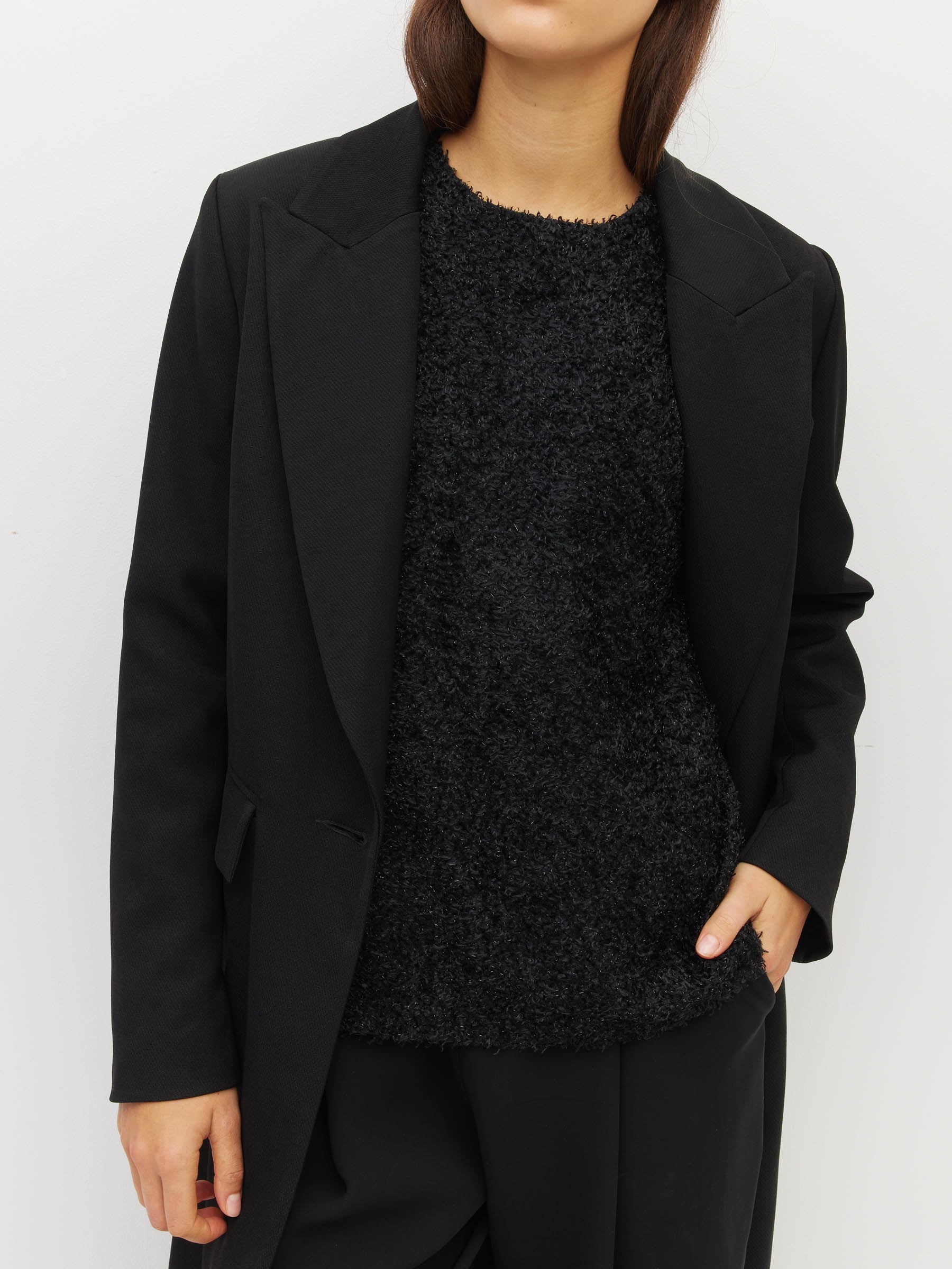 Mantelina Coat (Tech Twill Suiting) Black