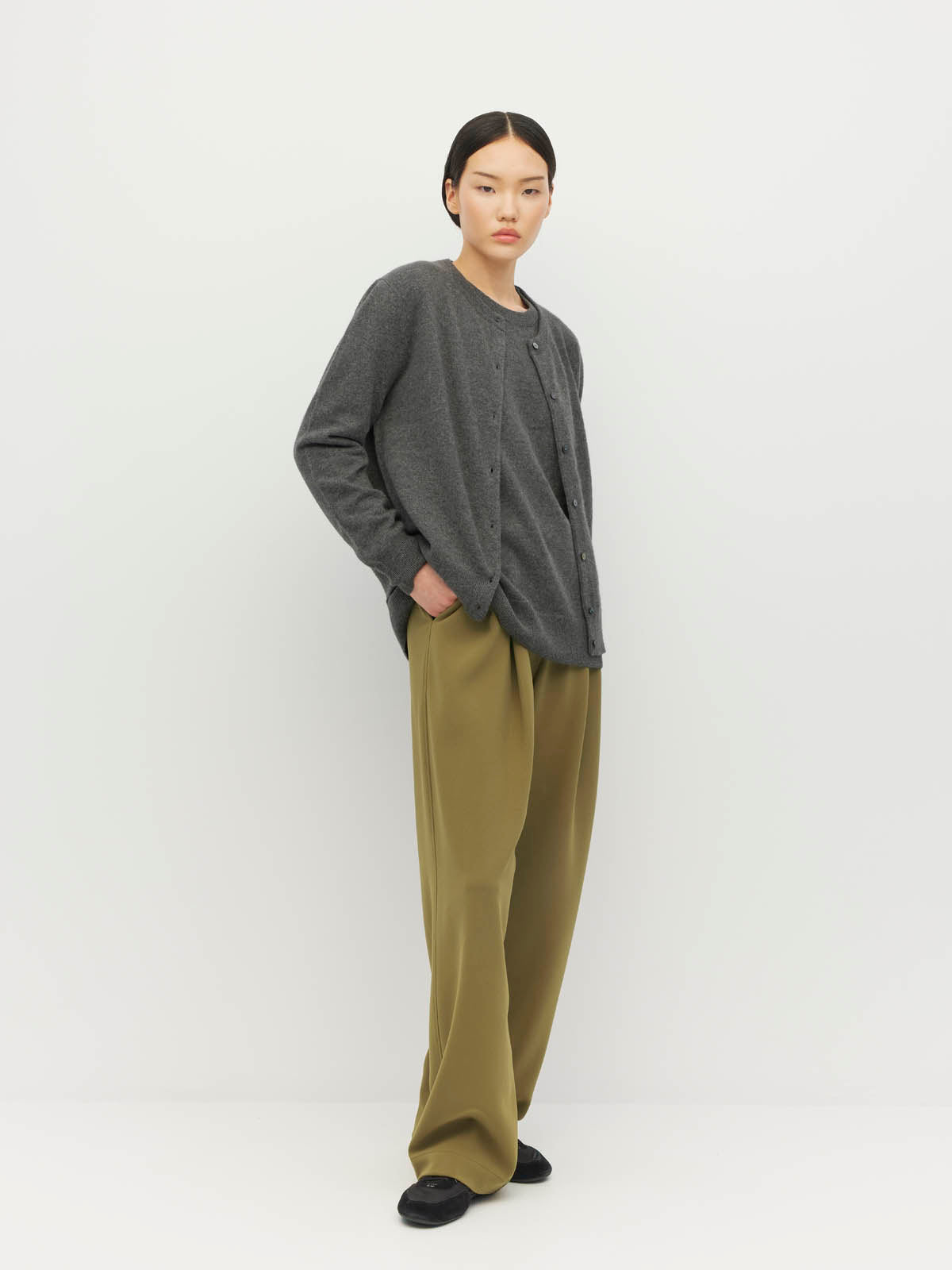 Twin Cardi (Cashmere) Thunder