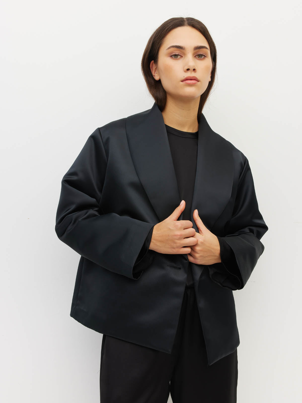 Dinner Jacket (Dressy Satin) Black