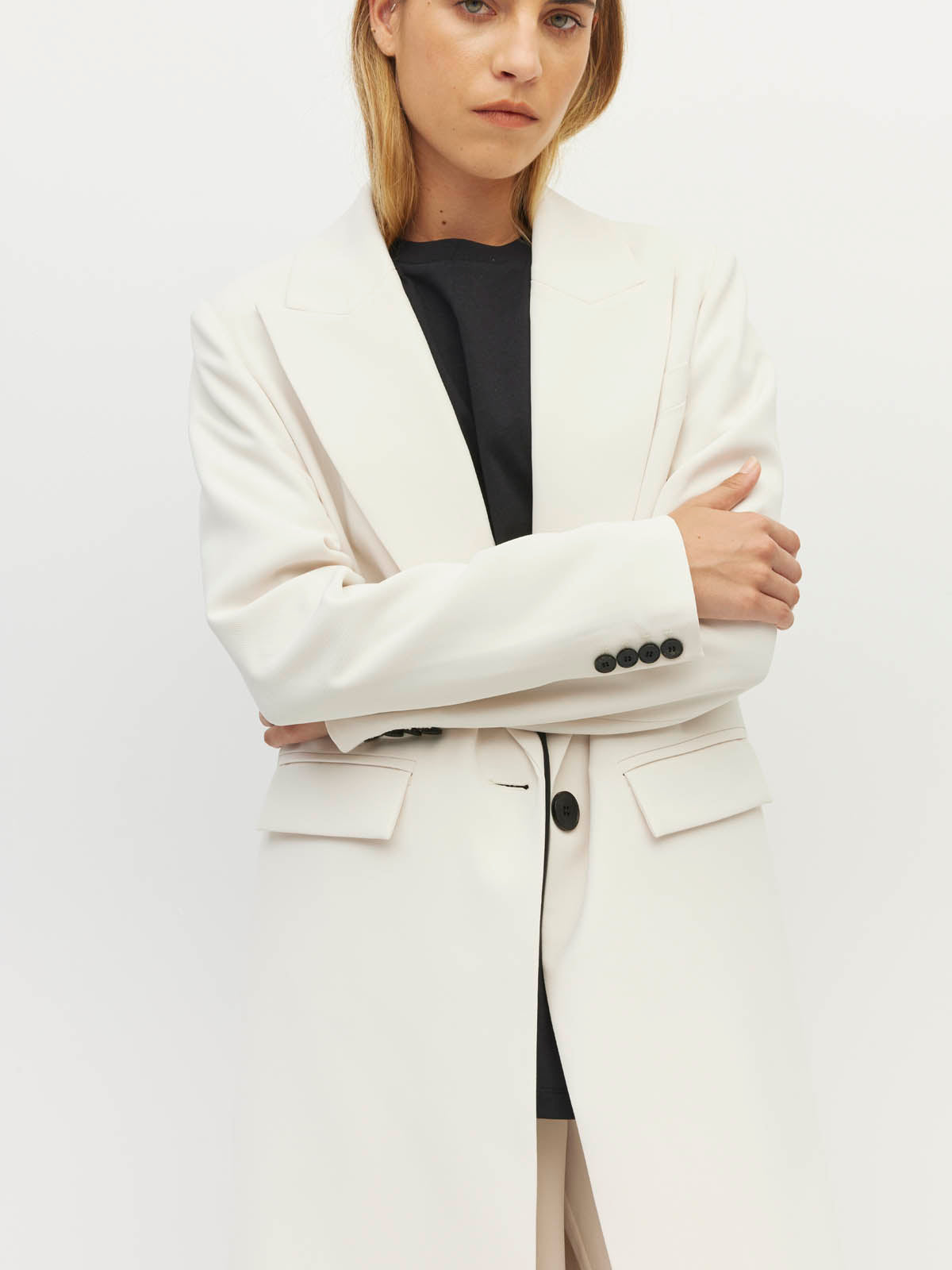 Mantelina Coat (Foundation Suiting 2.0) Milk