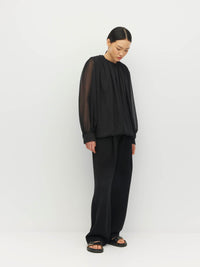 Indra Blouse (Georgette Yoryu) Black