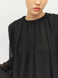 Indra Blouse (Georgette Yoryu) Black