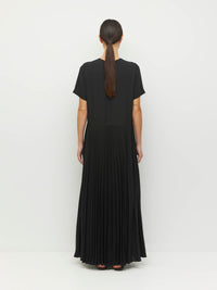 Bettina Dress (Matte Pleat) Black