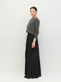 Evangeline Skirt (Matte Pleat) Black