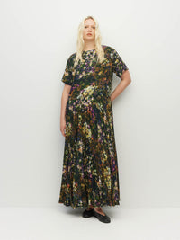 Bettina Dress (Midnight Meadow) Firefly Floral