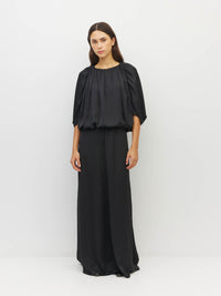 Una Dress (Poly De Chine) Black