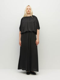 Una Dress (Poly De Chine) Black