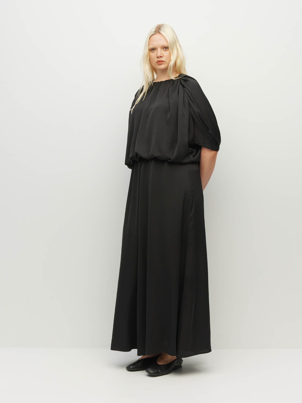 Una Dress (Poly De Chine) Black
