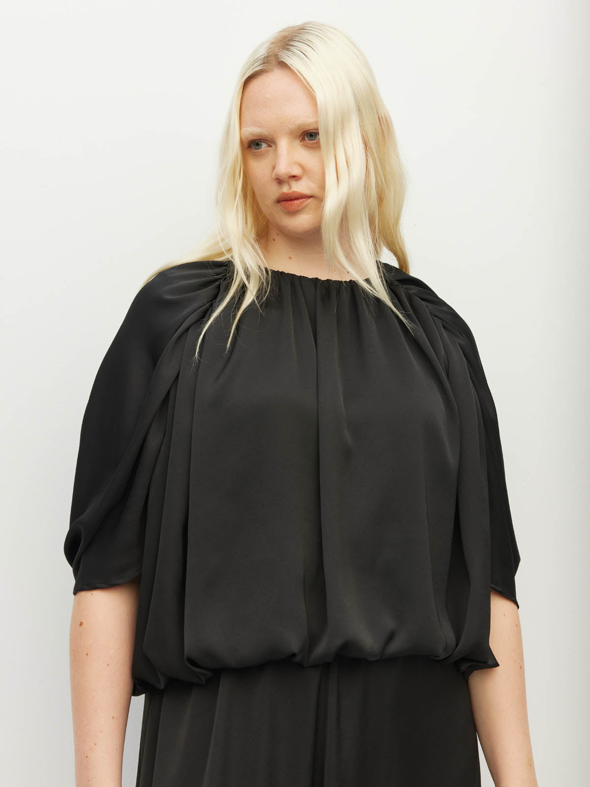 Una Dress (Poly De Chine) Black