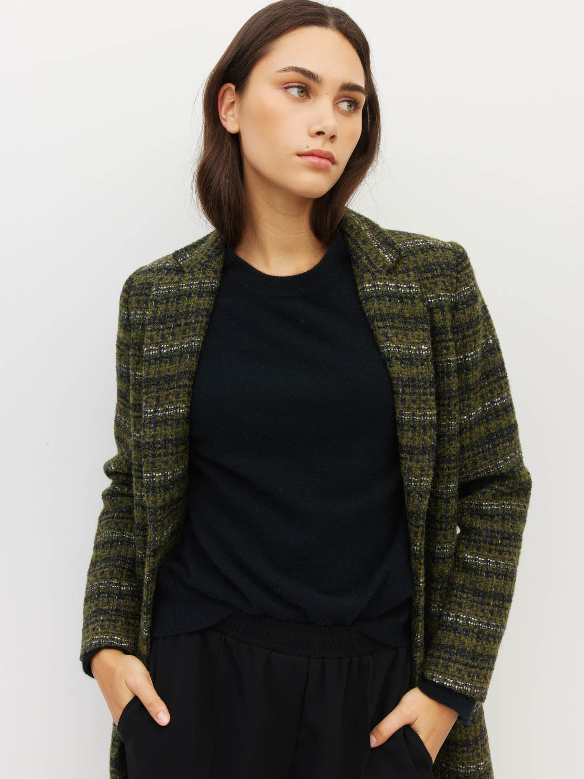 Watson Coat (Sparkle Coating) Forest Tweed