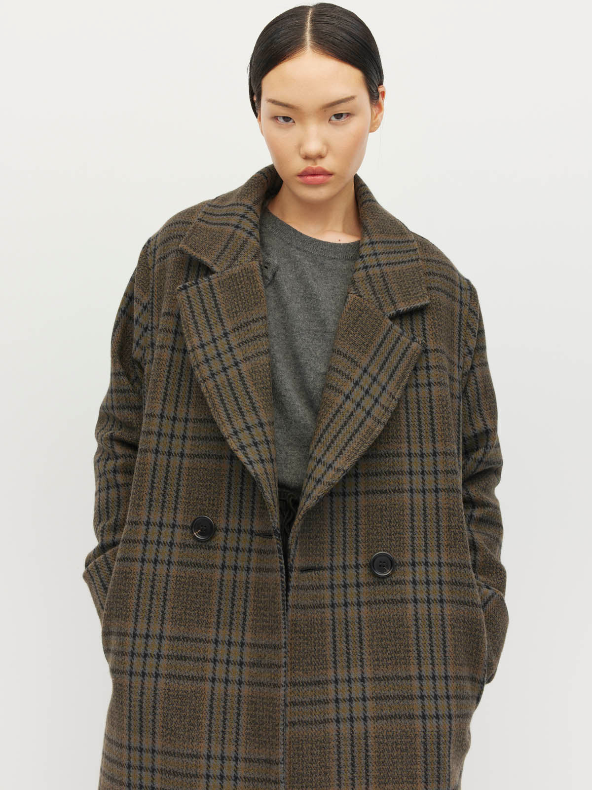 Cassia Coat (Southern Check) Mushroom Check