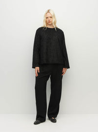 L/S Fancy T (Textured Tinsel) Onyx