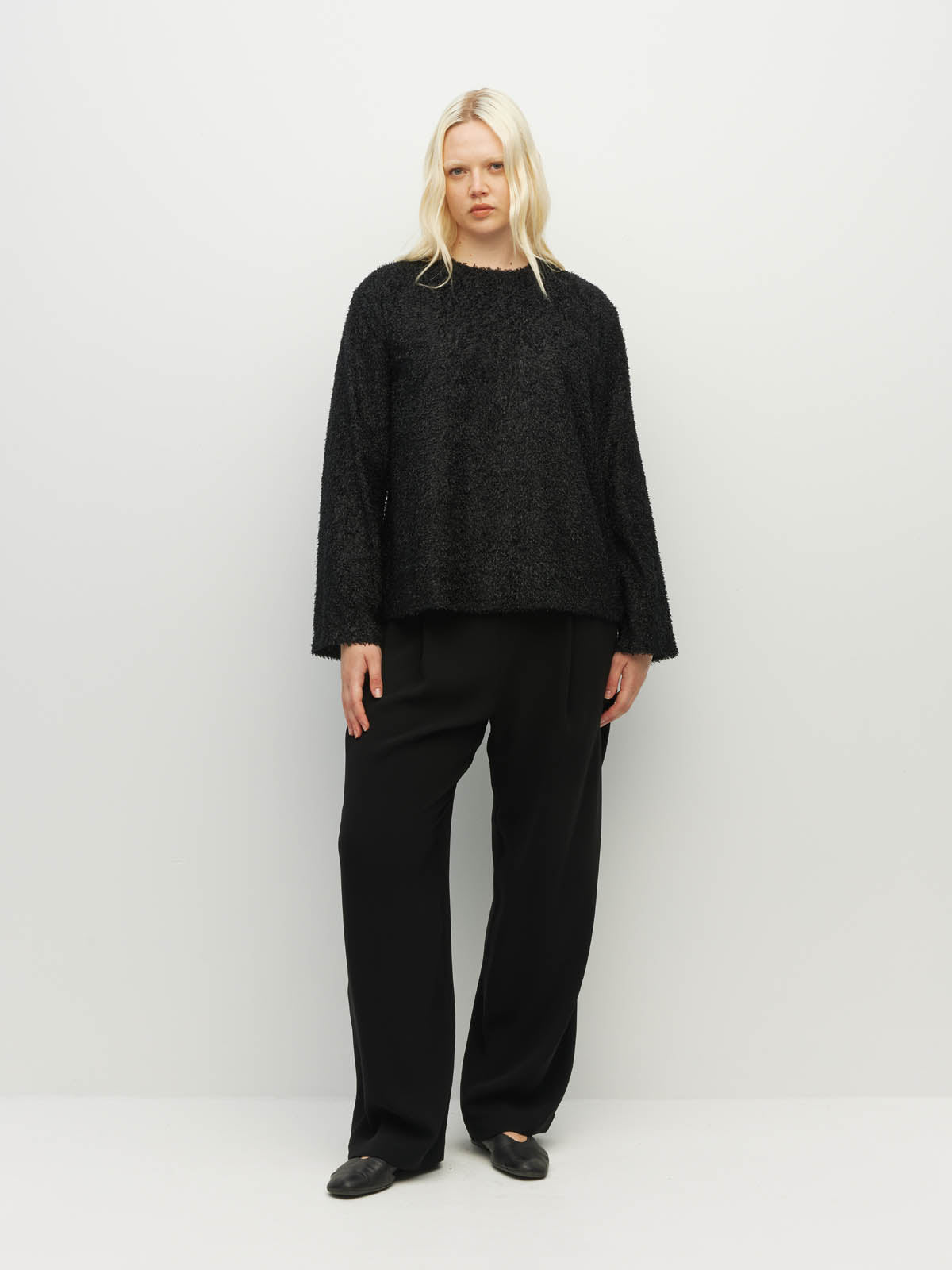 L/S Fancy T (Textured Tinsel) Onyx