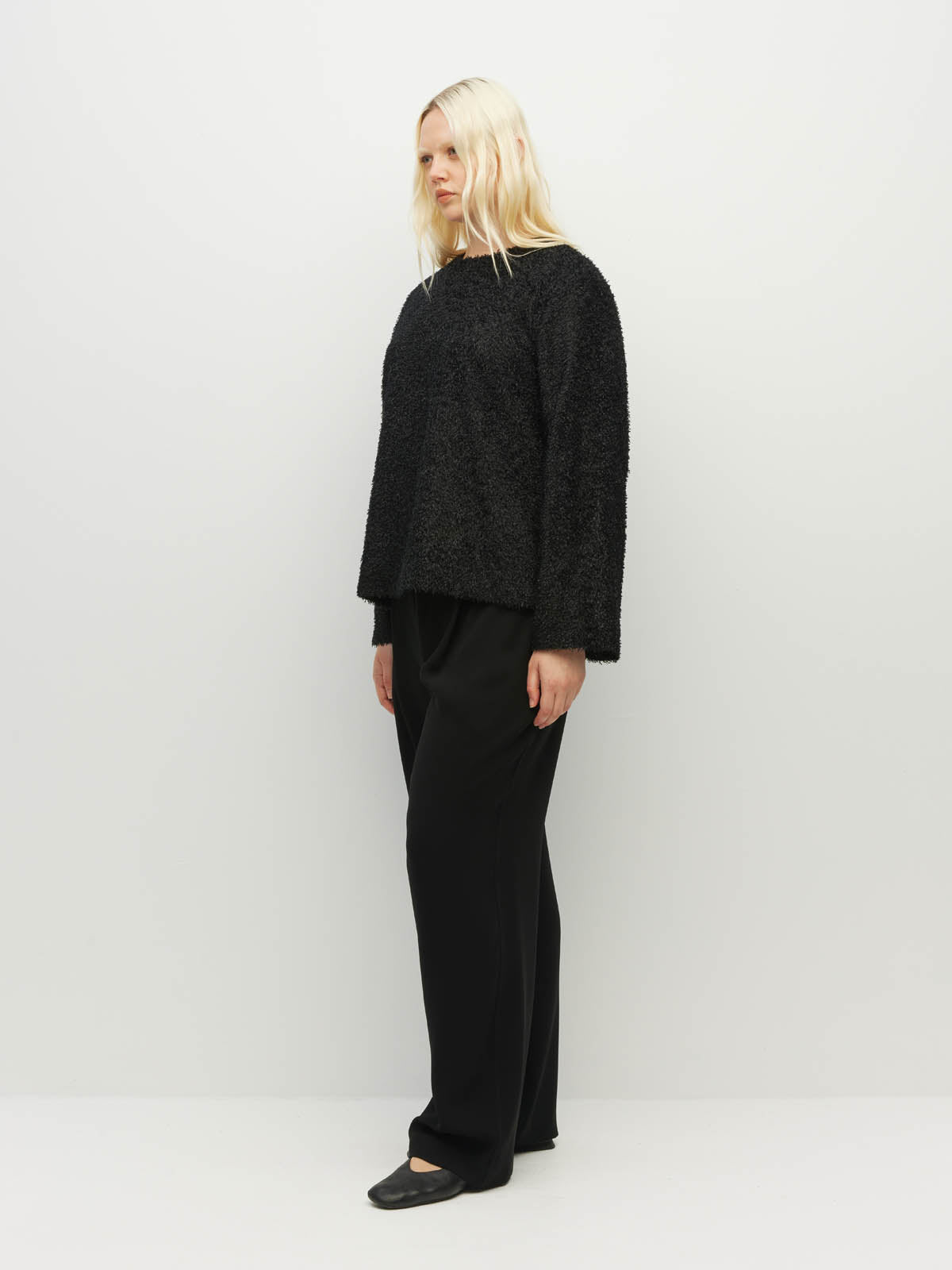 L/S Fancy T (Textured Tinsel) Onyx