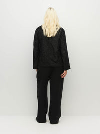 L/S Fancy T (Textured Tinsel) Onyx