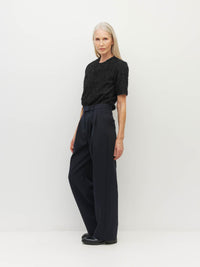 Boyfriend Pant (Wool Twill) Navy Twill