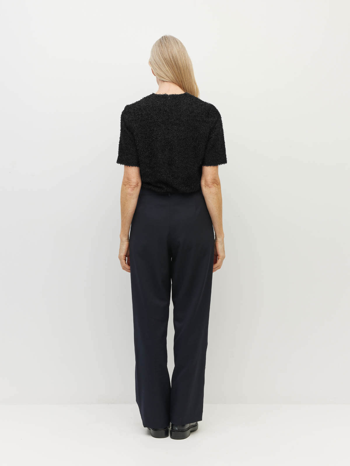 Boyfriend Pant (Wool Twill) Navy Twill