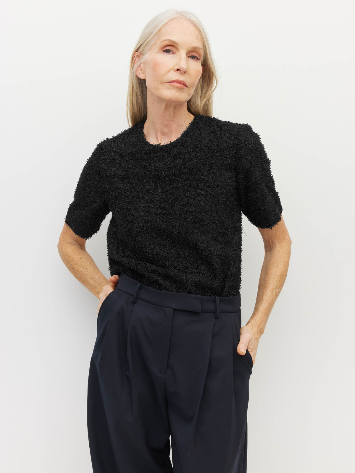 Boyfriend Pant (Wool Twill) Navy Twill