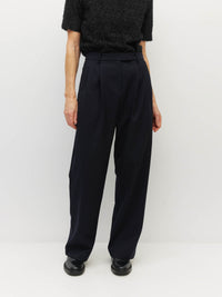 Boyfriend Pant (Wool Twill) Navy Twill