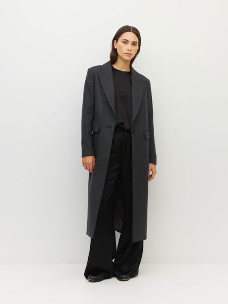 Mantelle Coat (Woollen Twill) Storm Cloud – Juliette Hogan