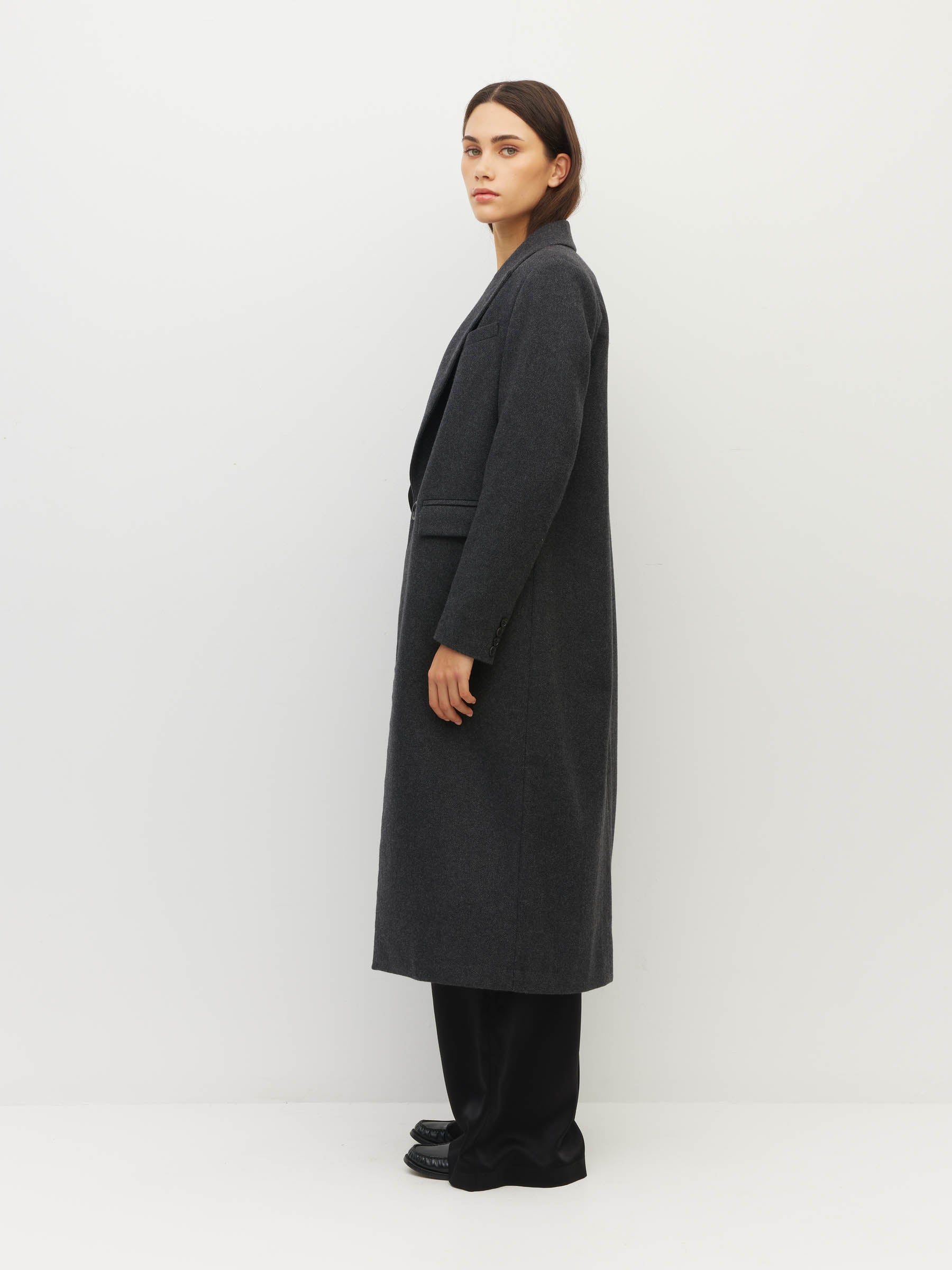 Mantelle Coat (Woollen Twill) Storm Cloud
