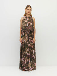Aria Dress (Blush Petals Crush) Soft Camelia