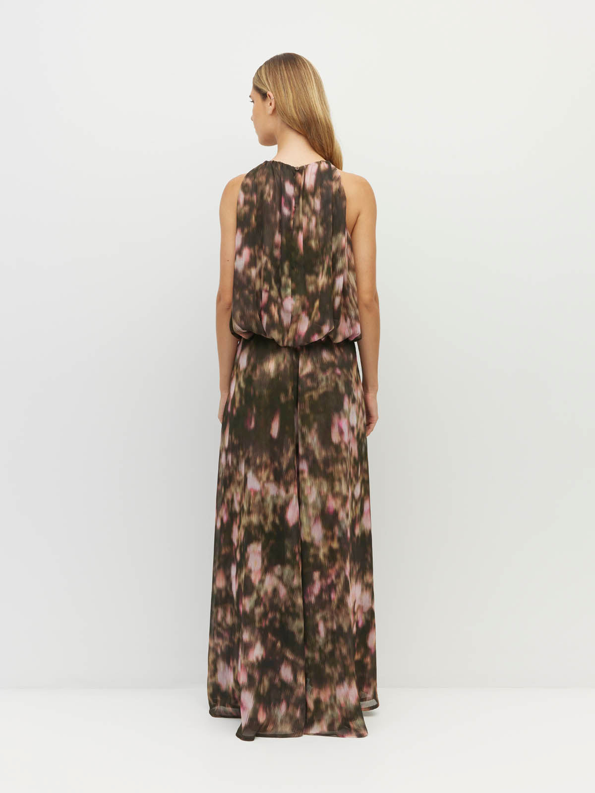 Aria Dress (Blush Petals Crush) Soft Camelia