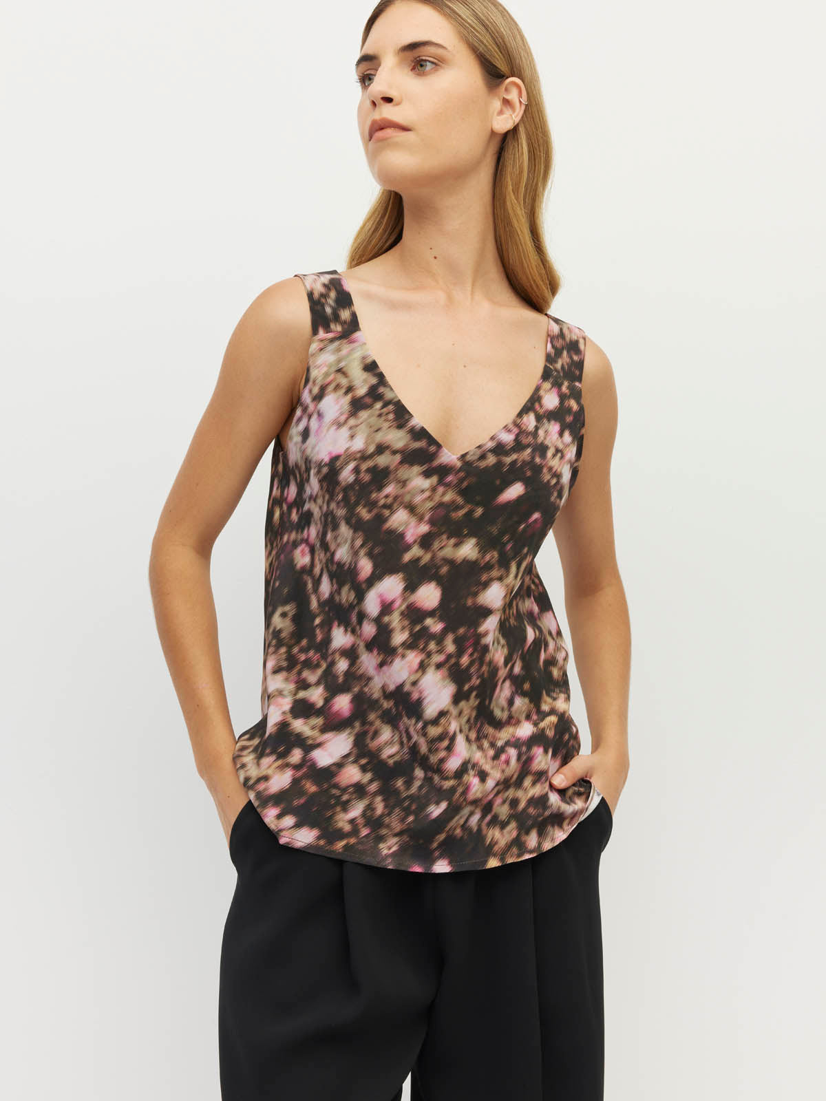 Ingrid Cami (Blush Petals Silk CDC) Soft Camelia