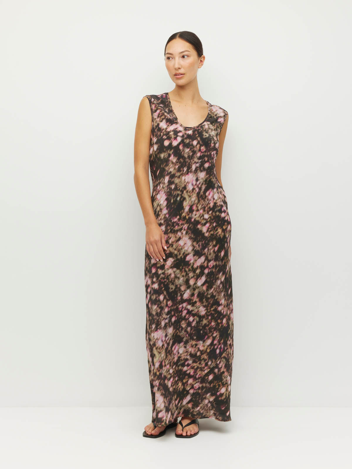 Kenna Dress (Blush Petals Silk CDC) Soft Camelia