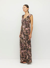 Kenna Dress (Blush Petals Silk CDC) Soft Camelia