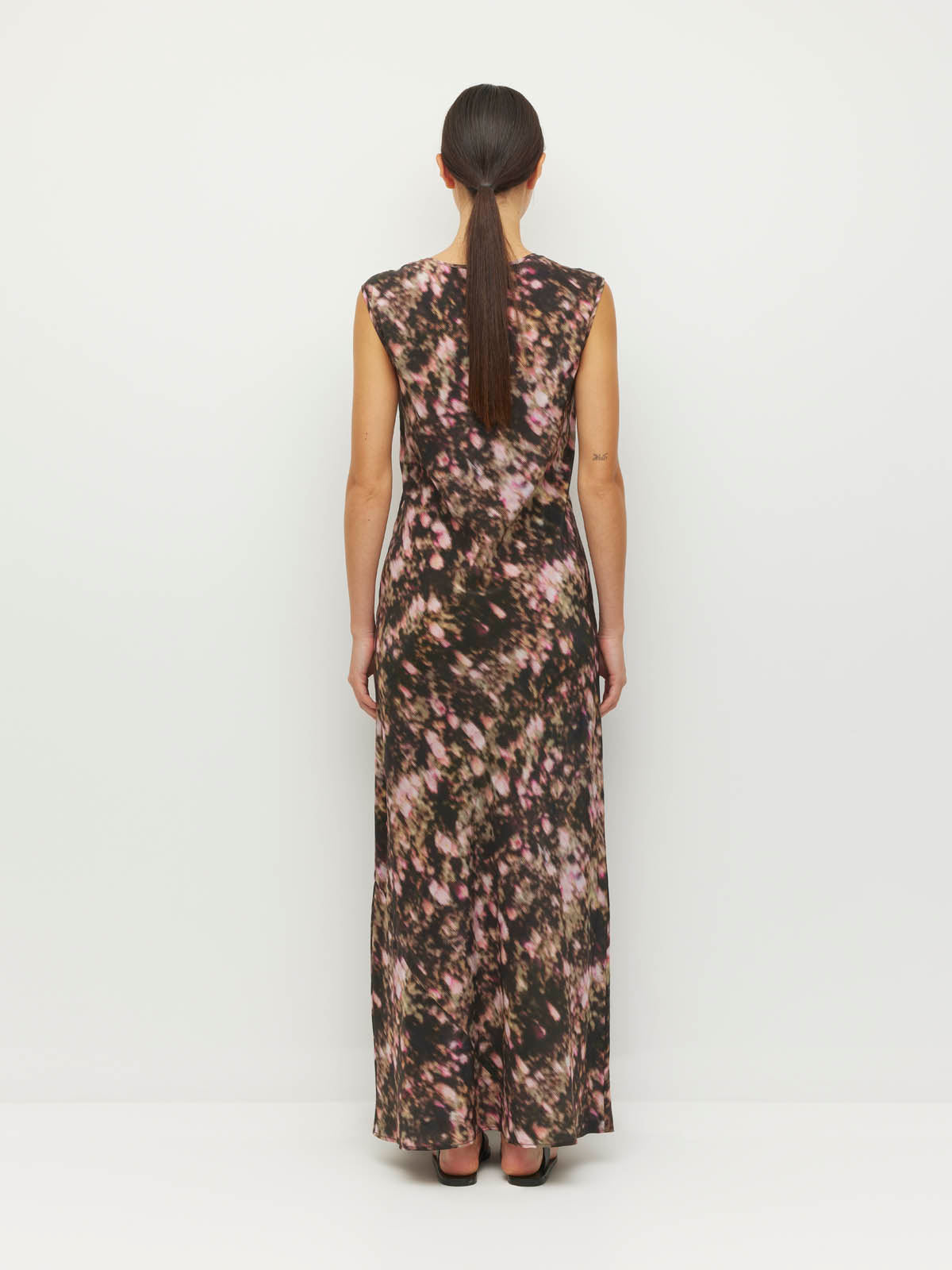 Kenna Dress (Blush Petals Silk CDC) Soft Camelia