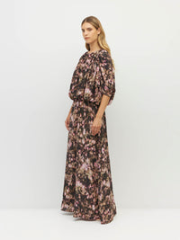 Una Dress (Blush Petals Silk CDC) Soft Camelia