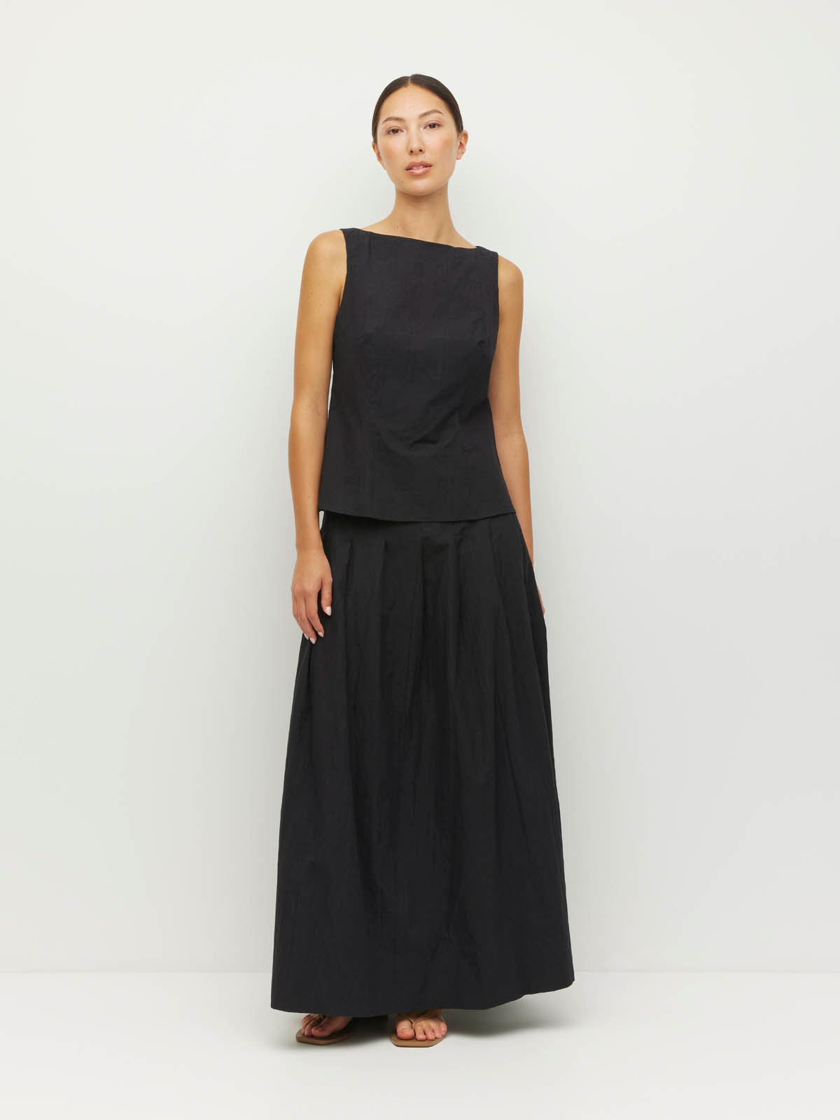 Bernie Top (Crushed Cotton) Black